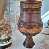 Carved wooden bowl/vase