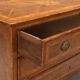 Antique neoclassical walnut commode from the 18th century.
