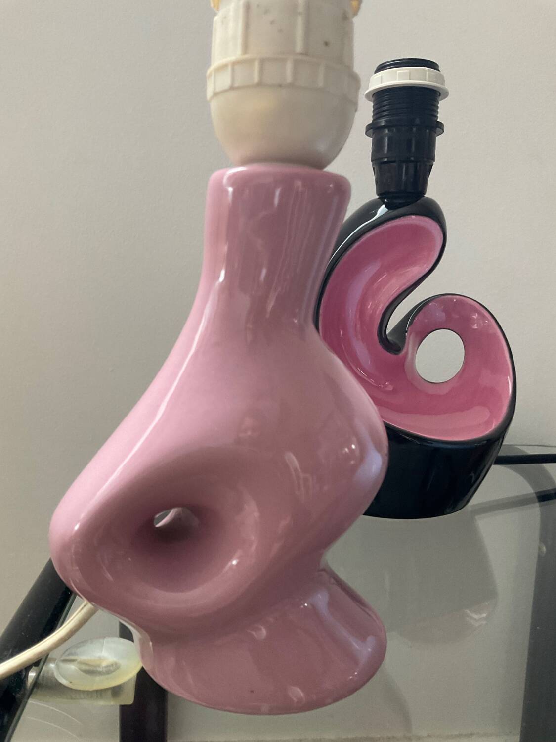 Trio of vintage ceramic lamp bases
