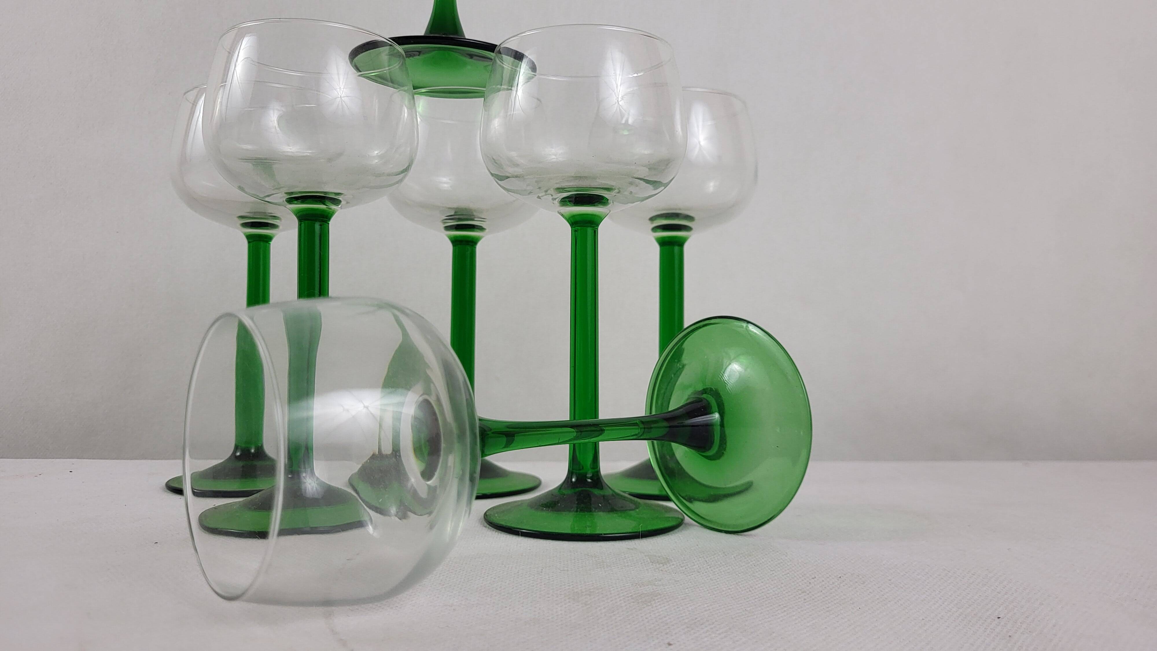 6 Alsace balloon wine glasses