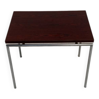 Side table rosewood and chrome