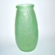 Large art deco vase in uranium-bearing dichroic green glass