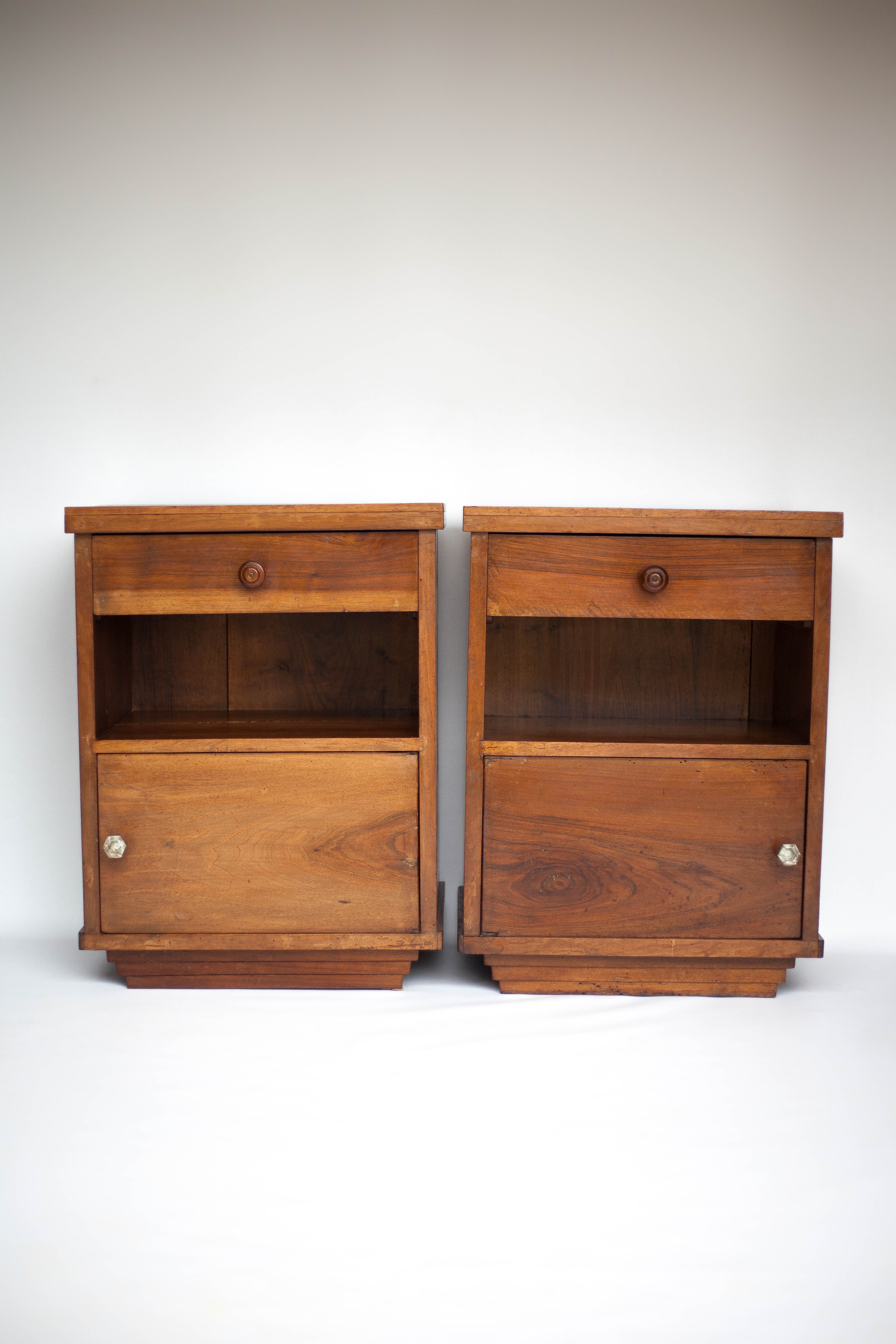 Pair of art deco bedside tables