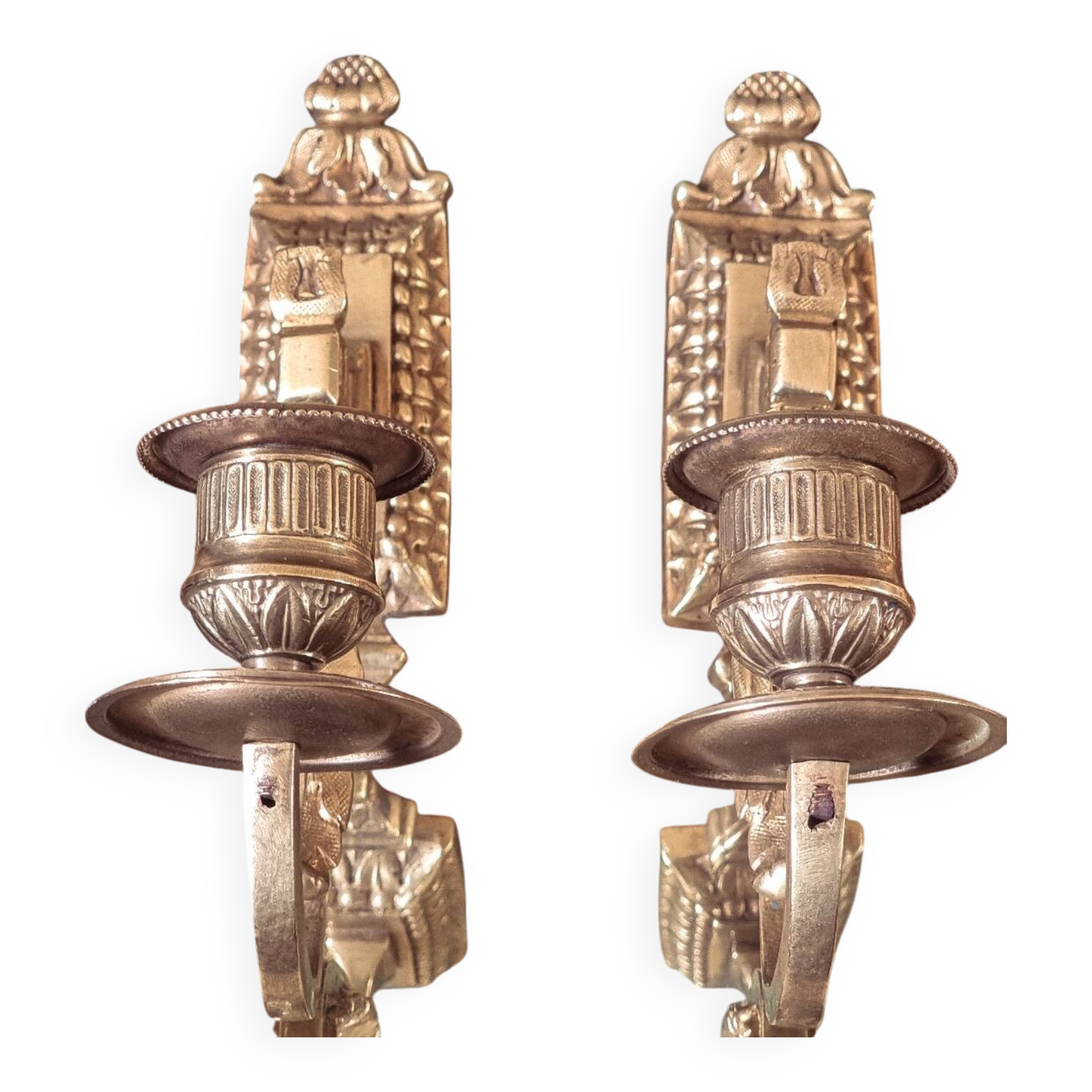 Pair of wall candle holders