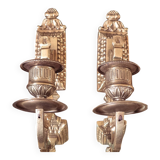 Pair of wall candle holders