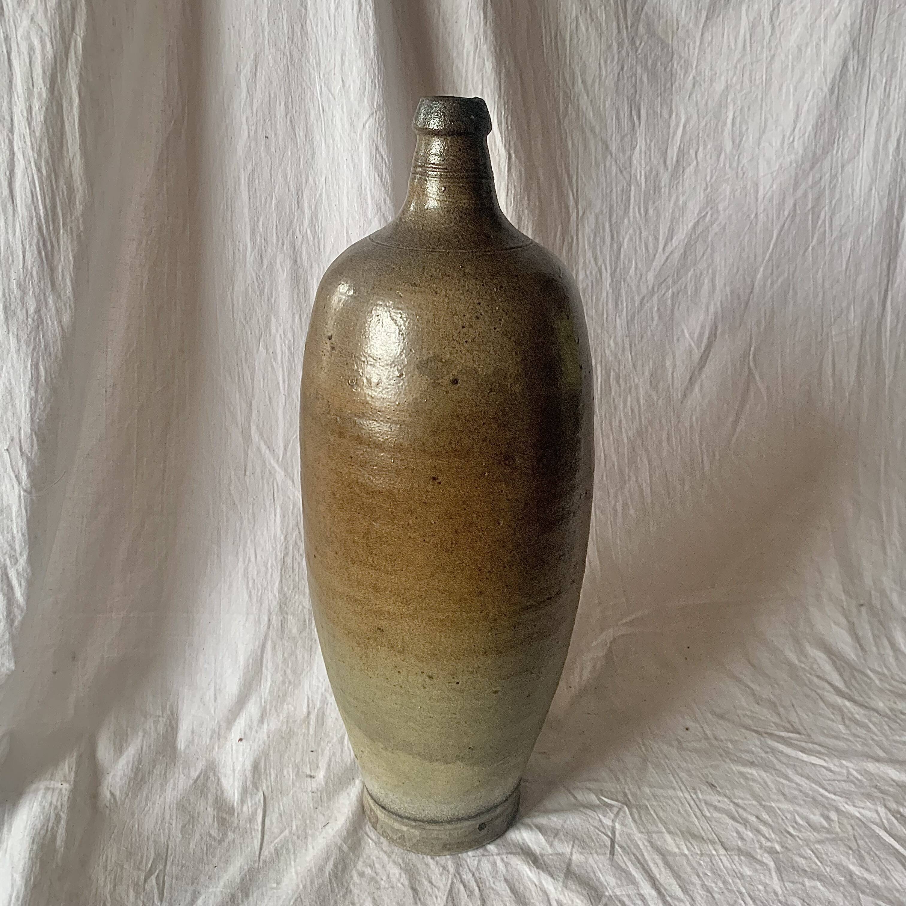 Antique glazed stoneware jar - height: 50 cm