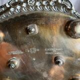 Antique egg set in nickel silver metal