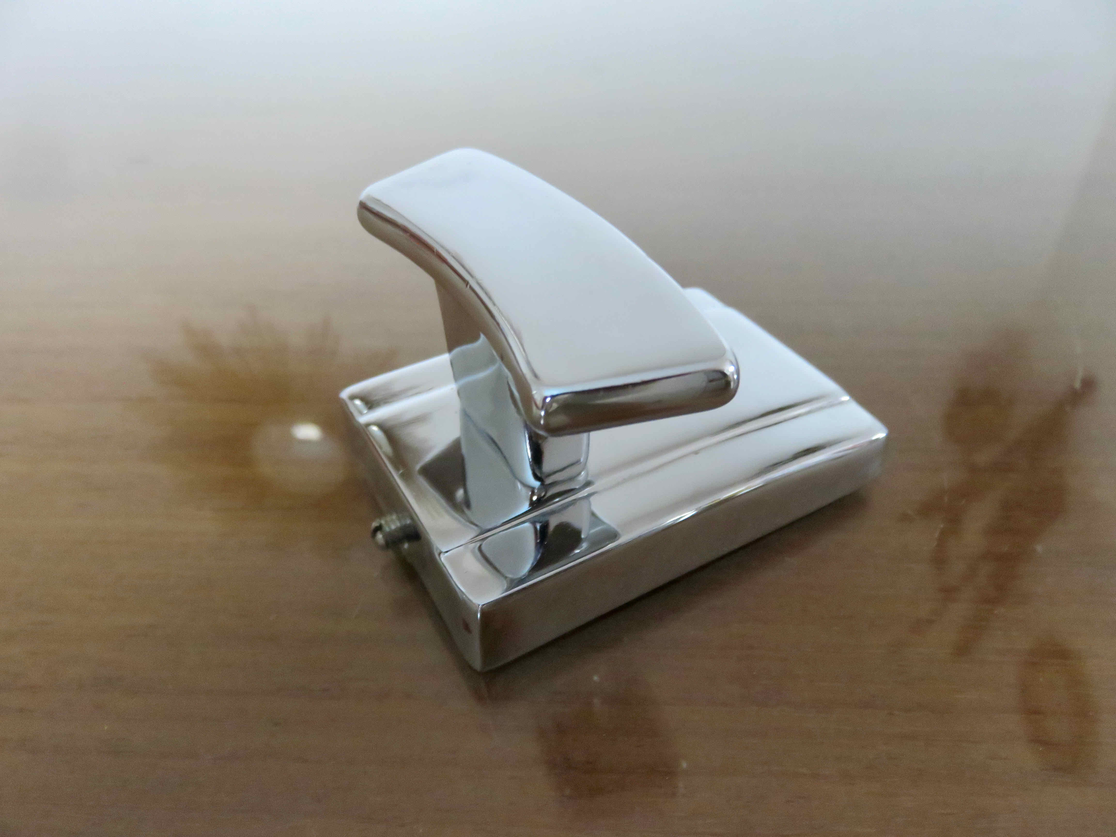 Modernist hook in chromed metal 70s