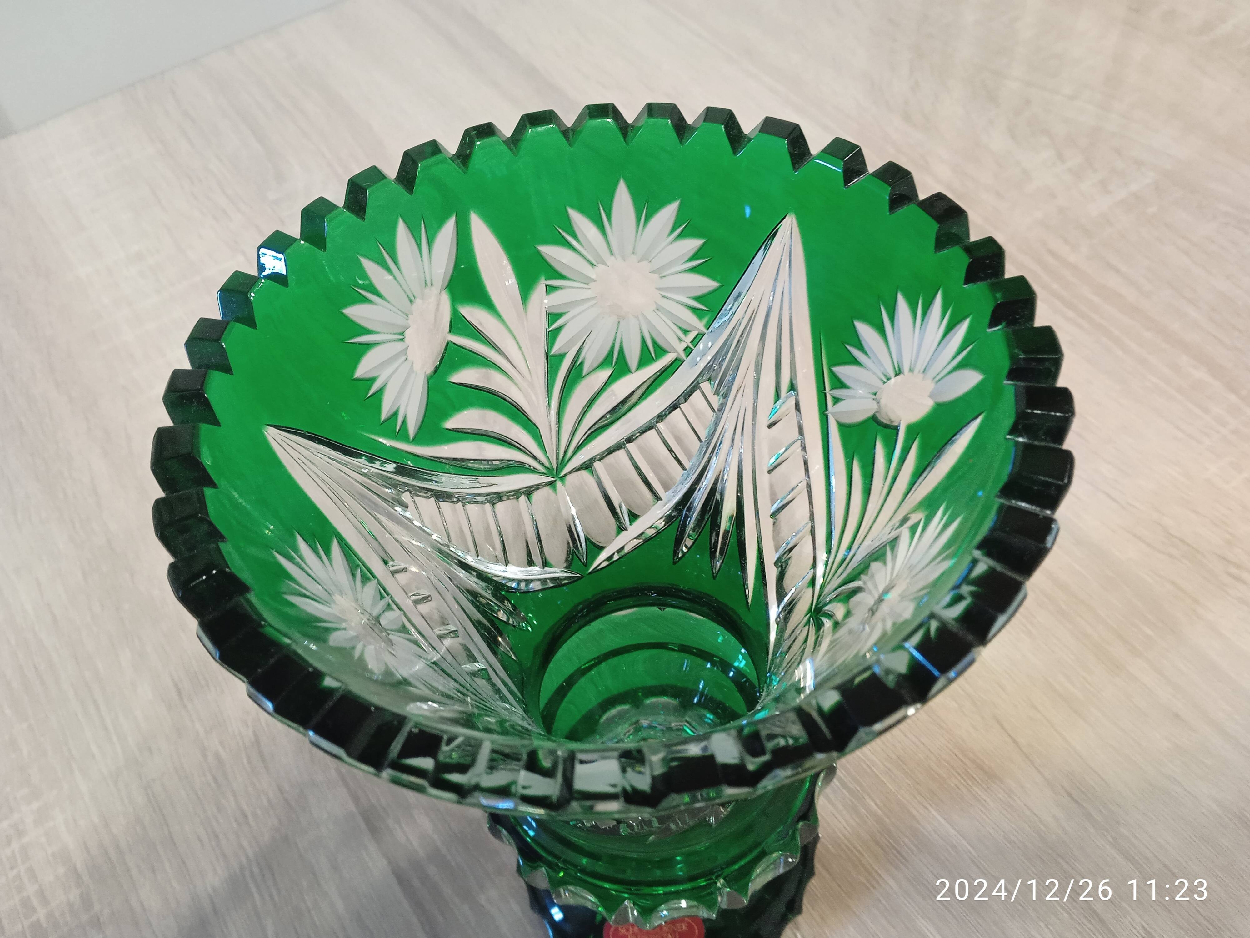 Schonborner Bleikristal crystal vase in perfect condition