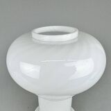 Mid Century Opaine Glass Table Lamp
