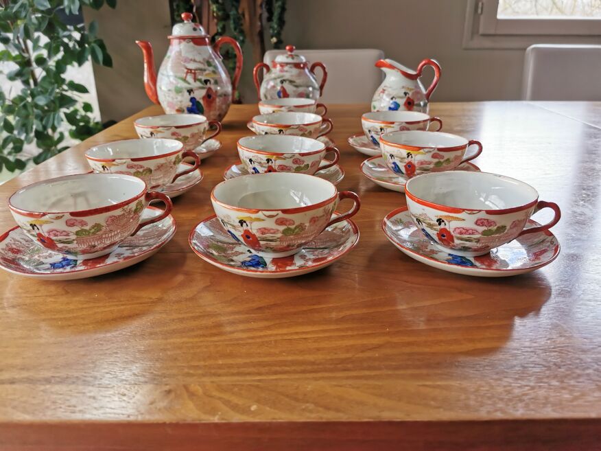 Service à thé Japonais ancien en porcelaine | Selency