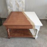 White coffee table and gold leaf