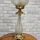 Cut crystal and bronze lamp