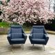 Pair of vintage modernist armchairs 50s