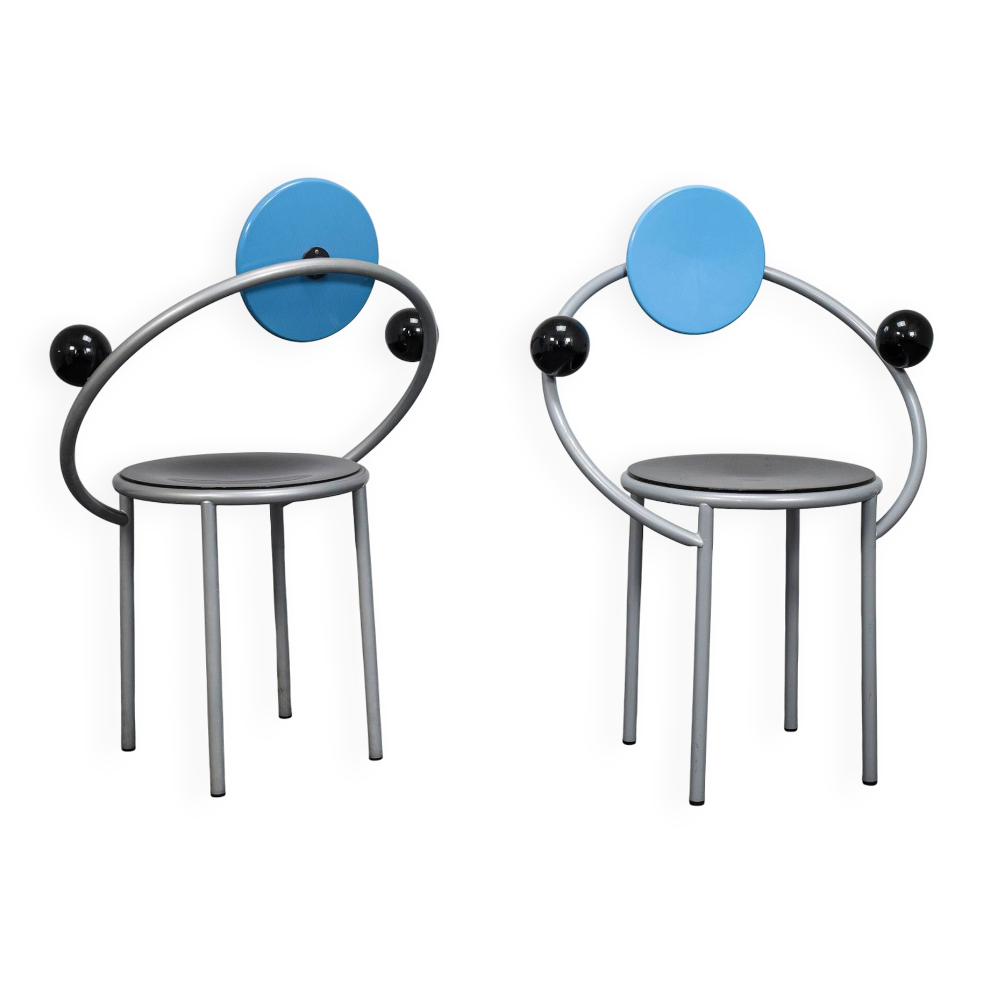 Pair of First Chairs by Michele De Lucchi for Memphis Milano, Italy, 1981