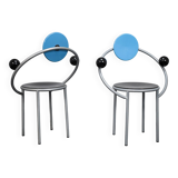 Pair of First Chairs by Michele De Lucchi for Memphis Milano, Italy, 1981