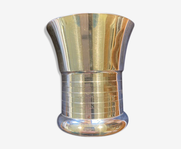 Timbale en métal argenté de style Art Deco