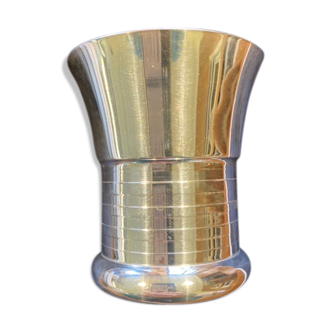 Art Deco-style silver metal timbale