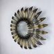 Spanish sunburst foliage ceiling light fixture in gilt iron, 1960s