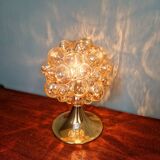 Bubbled glass table lamp, design Helena Tynell, 1970