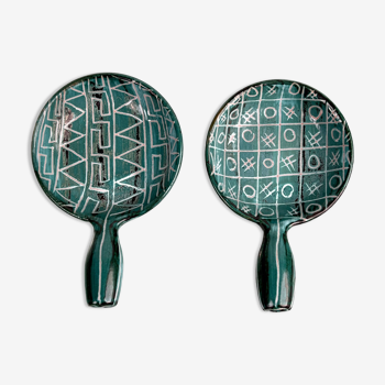 Pairs of ceramic pans by Robert Picault