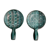 Pairs of ceramic pans by Robert Picault