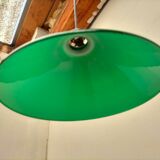 Old green opaline lamp