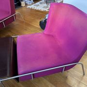 Paire fauteuils Tolozan – Éric Jourdan – Ligne Roset 2002 – structure alu