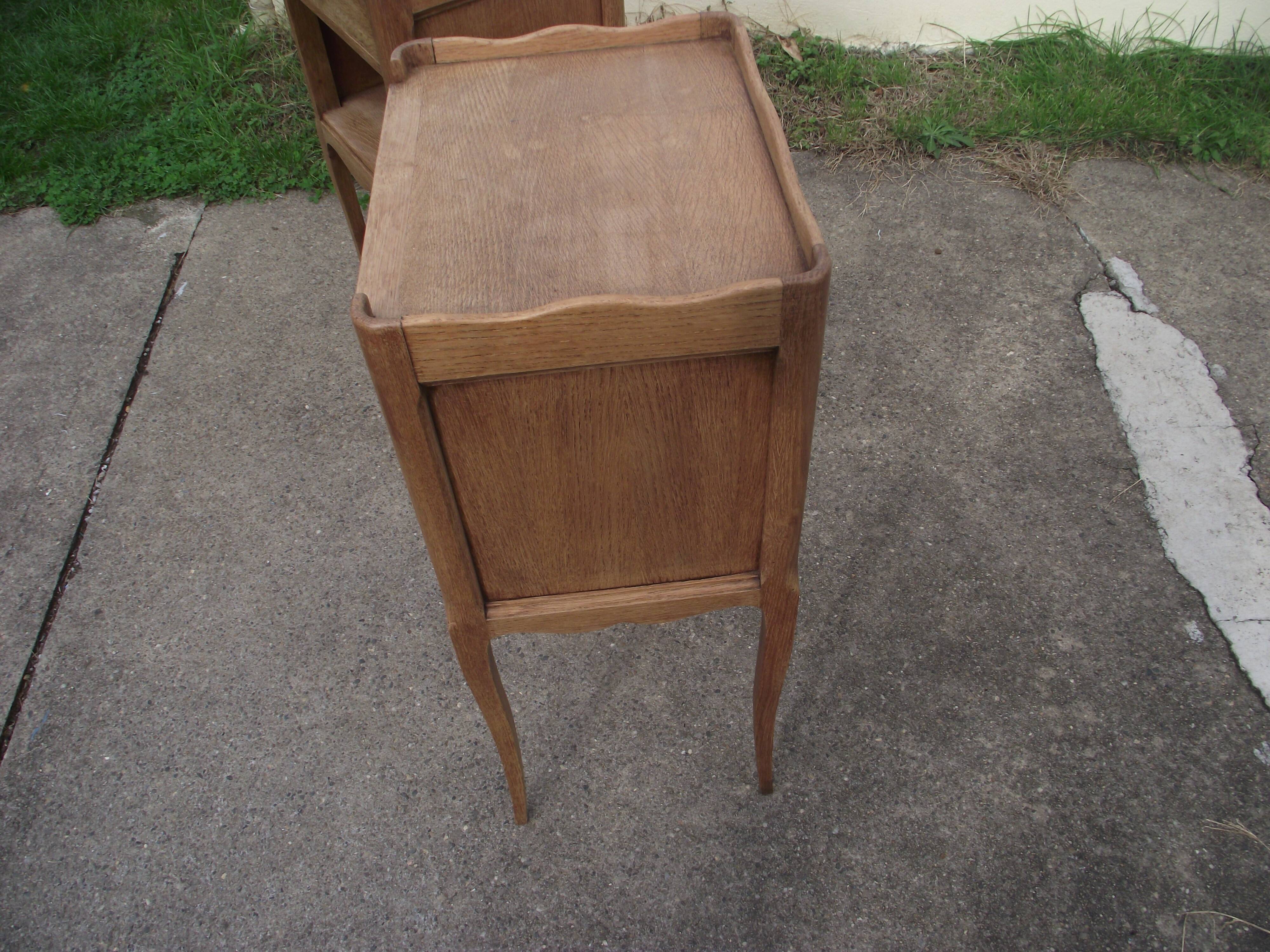 Pair of bedside style Louis XV solid oak