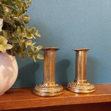 Louis XVI style brass candle holders