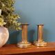 Bougeoirs laiton style Louis XVI