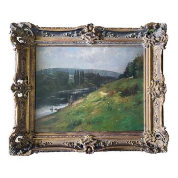 Tableau "Paysage de rivière" Karl Daubigny (1846-1886)