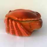 Vintage Caugant crab earthenware terrine