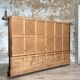 Solid wood display cabinet.