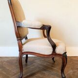 Fauteuil à la reine, style Louis XV, XIXème siècle