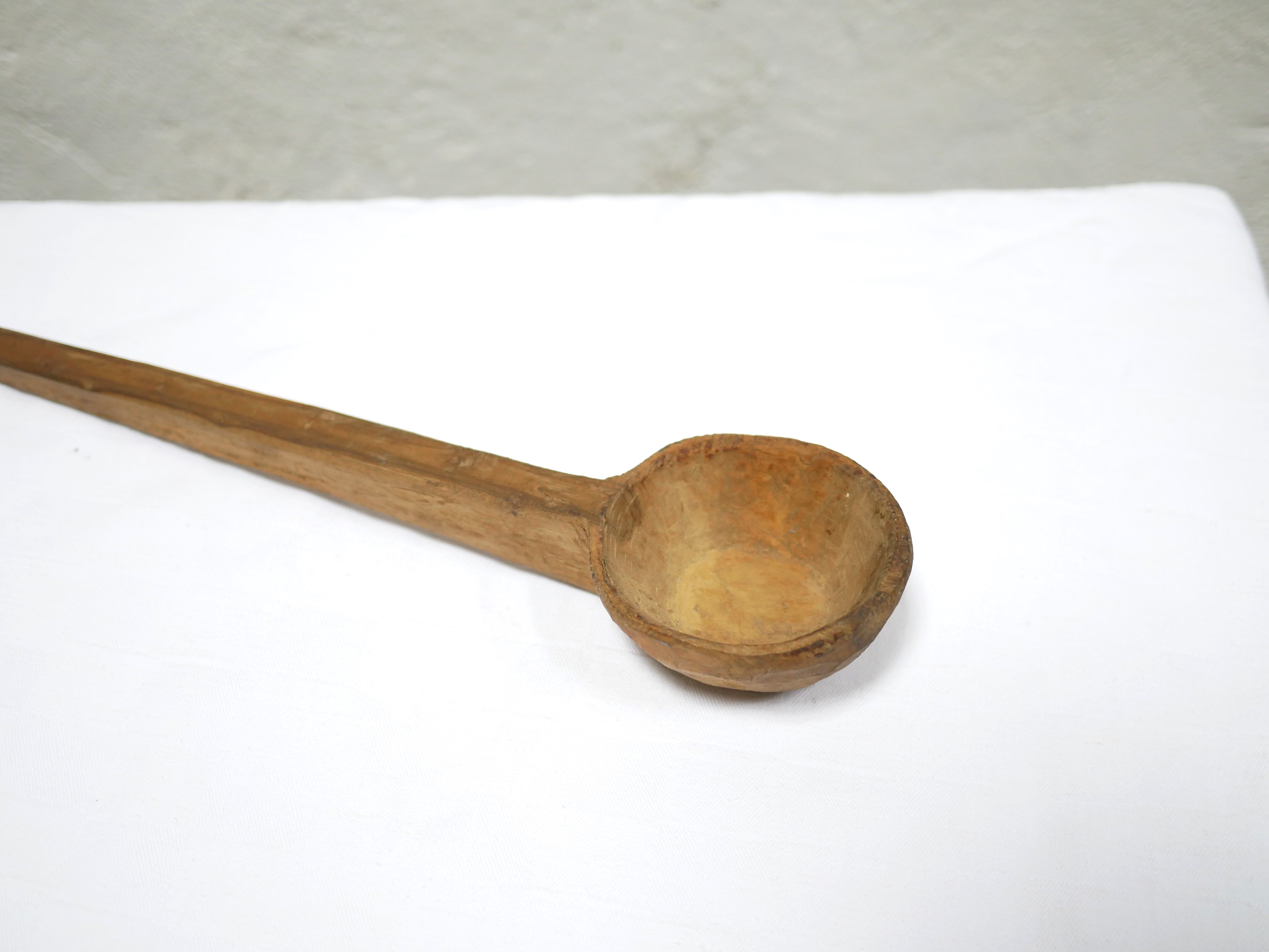 Ladle vintage wooden spoon