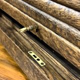 LARGE OAK ORGANIZER, VINTAGE