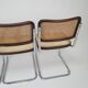 Chaises tubulaires chromées vintage 1970 Italie