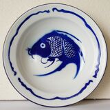 Vintage Chinese enamelled metal plates