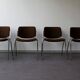 Set of 4 DSC 106 chairs by Giancarlo Piretti for Castelli, Italy, 70s