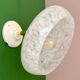 Vintage wall lamp with white clichy glass shade