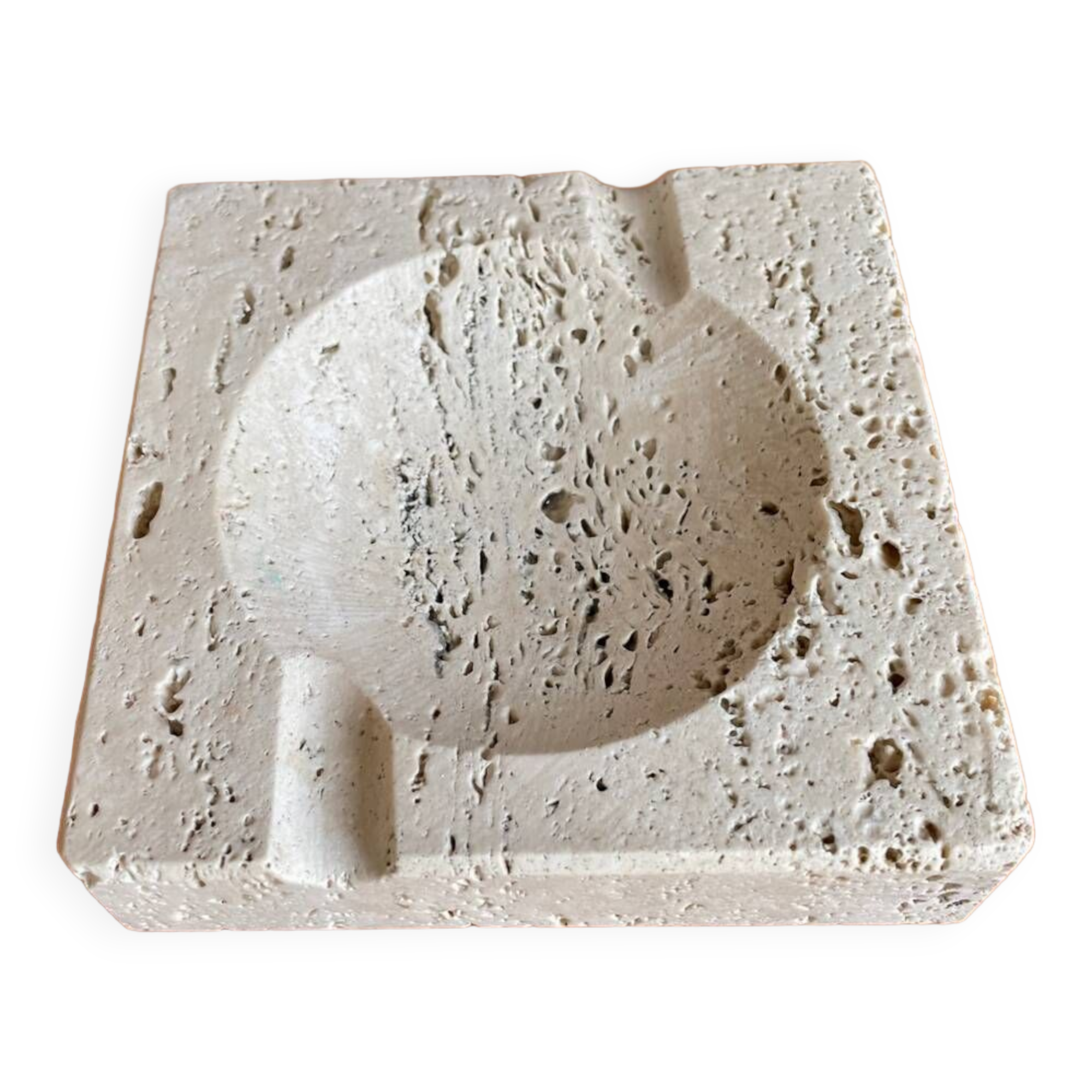 Vintage travertine ashtray