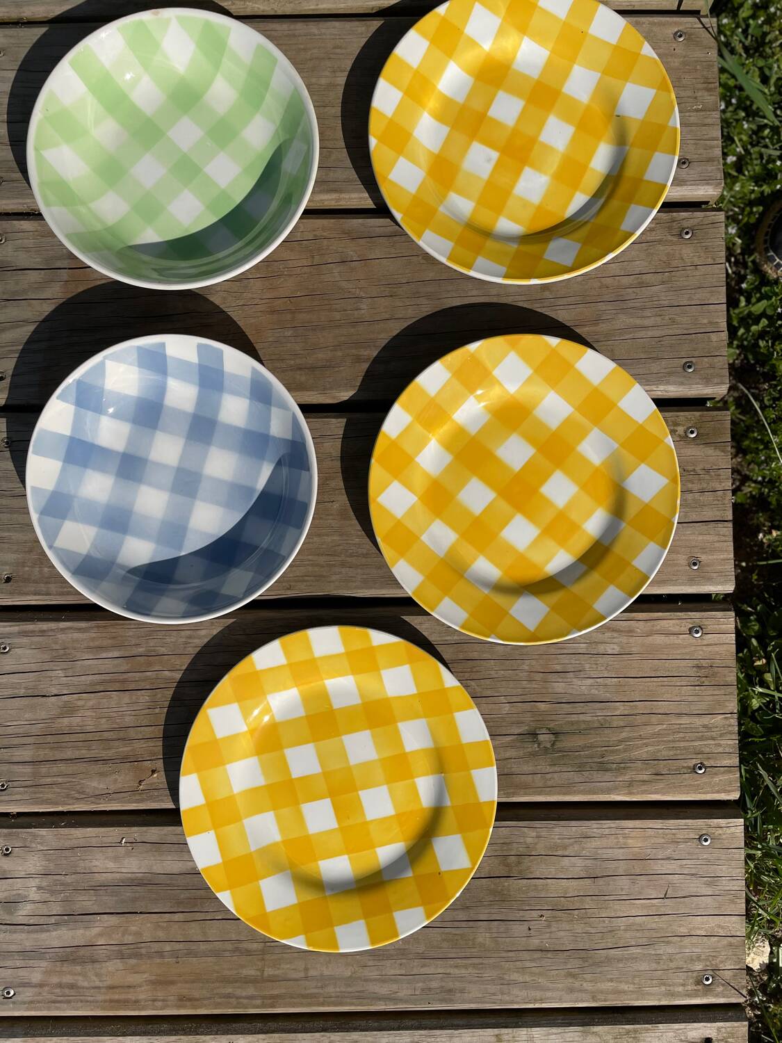 Set of 9 Digoin plates Scottish model