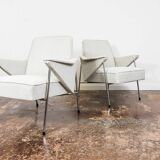 Pair of "bat" armchairs by wchód zadziele, 1960s