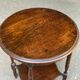Vintage art deco round shelf in solid wood