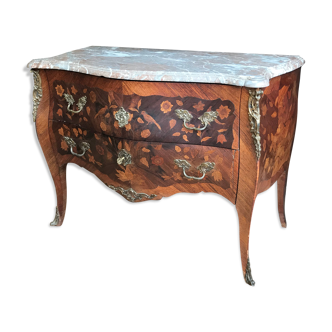 Former chest of drawers in marquetry