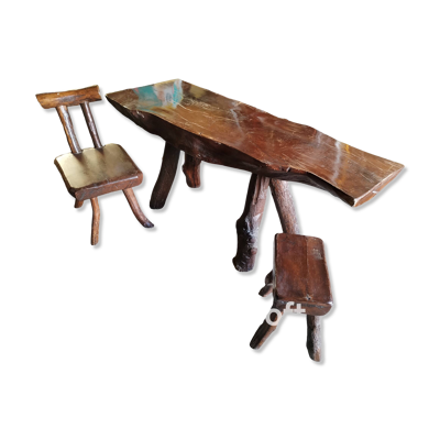 Table, tabouret et chaise Mobichalet