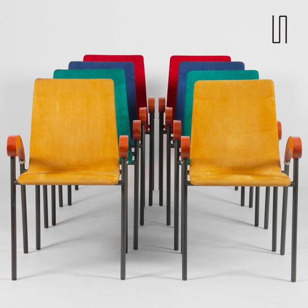 Set of 8 Pigalle chairs by Caramia for XO, 1990