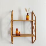 Vintage rattan shelf