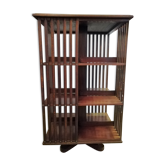 Bibliothèque tournante en chêne
